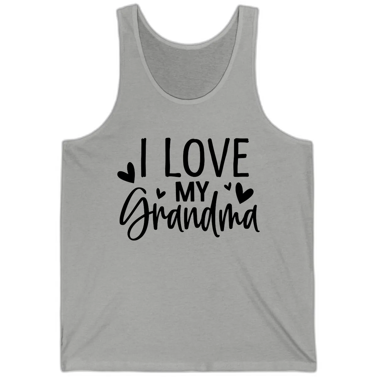I Love My Grandma Tank in Athletic Heather
