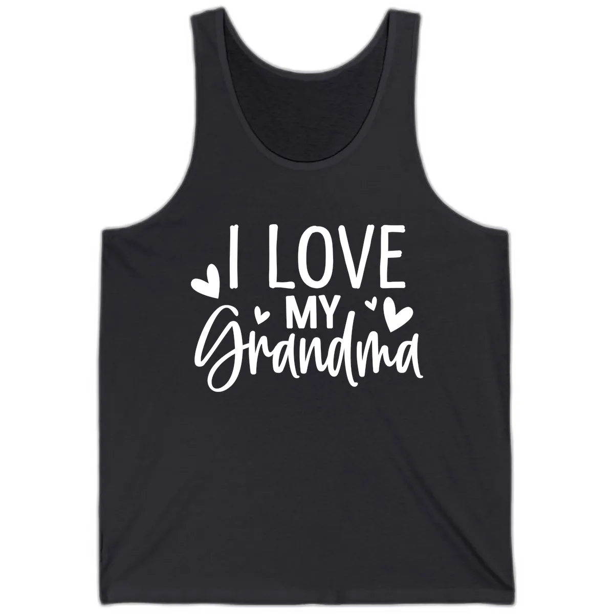 I Love My Grandma Tank in Dark Grey