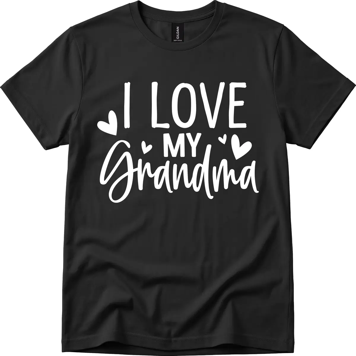 I Love My Grandma T-Shirt in Black