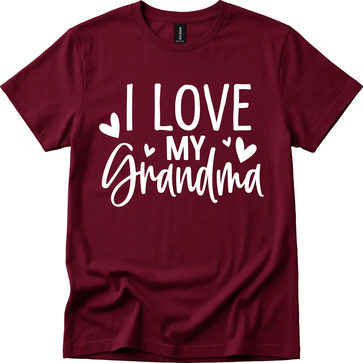 I Love My Grandma T-Shirt in Maroon