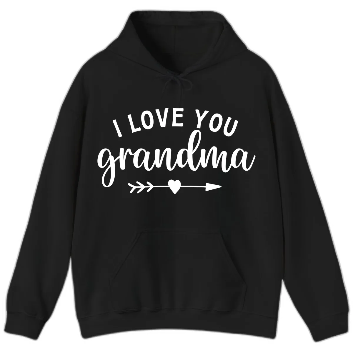 I Love You Grandma Hoodie in Black