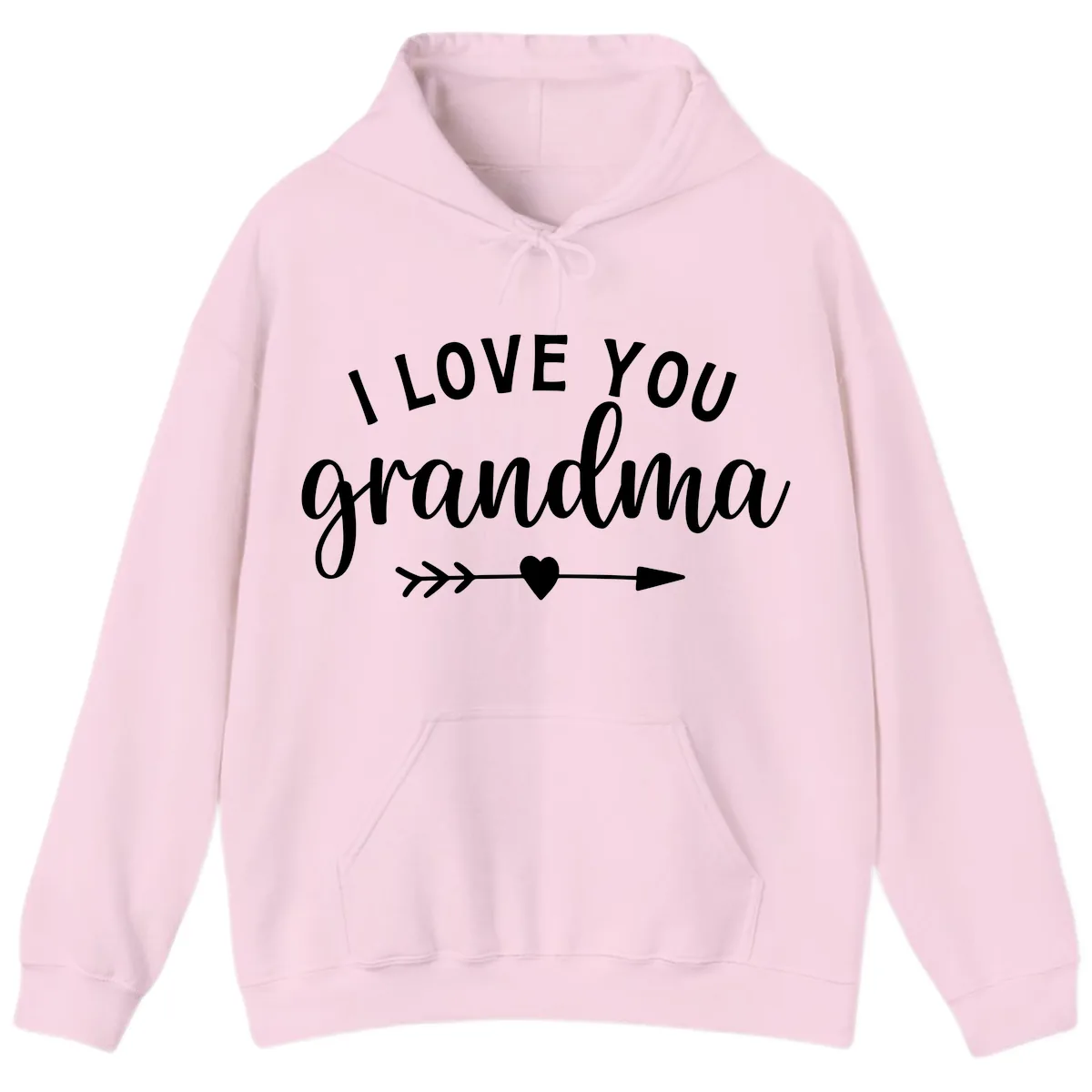 I Love You Grandma Hoodie in Light Pink