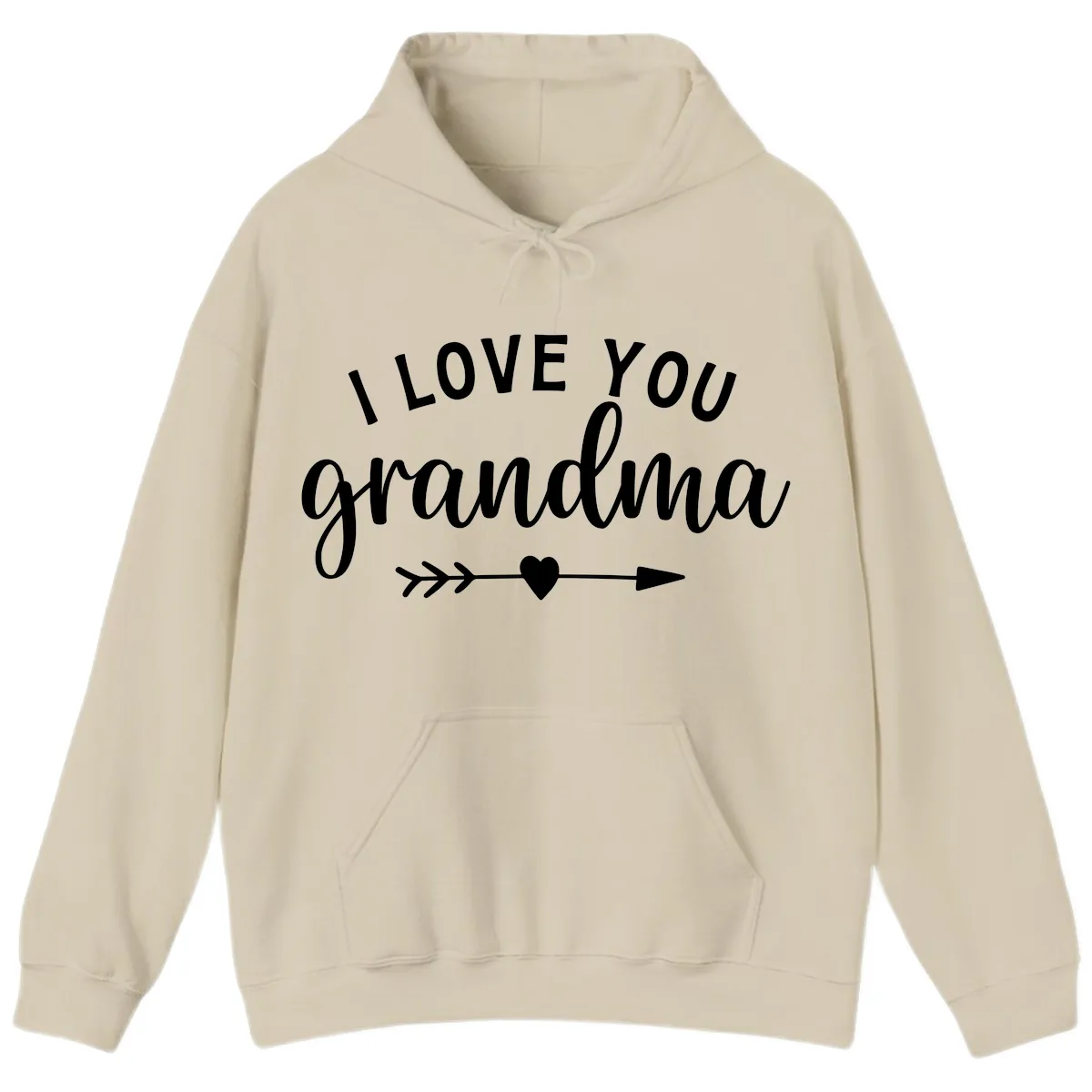 I Love You Grandma Hoodie in Sand