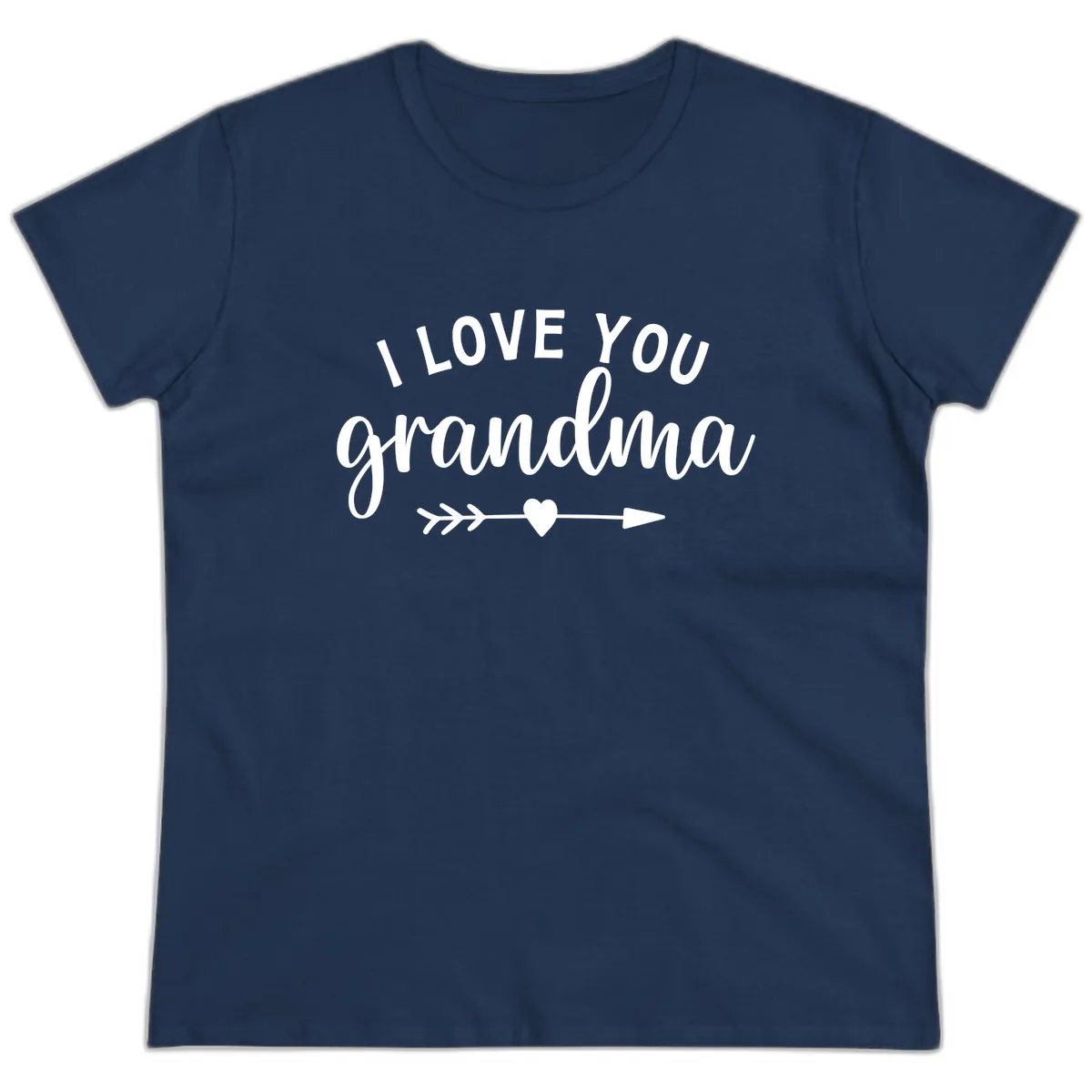 I Love You Grandma Ladies Tee in Navy