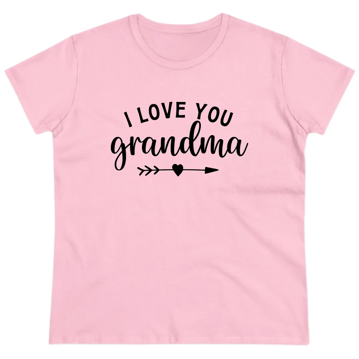 I Love You Grandma Ladies Tee in Light Pink