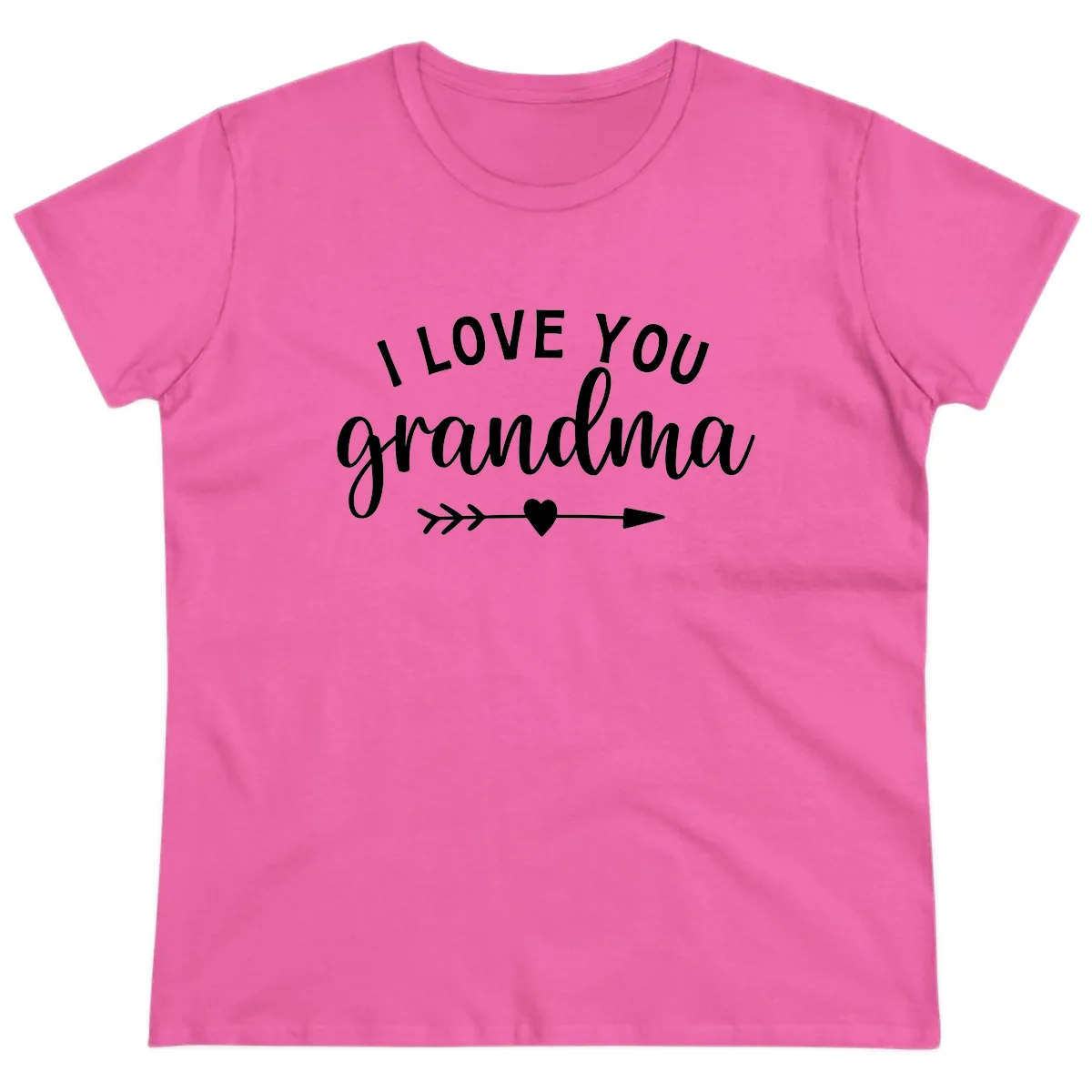 I Love You Grandma Ladies Tee in Azalea