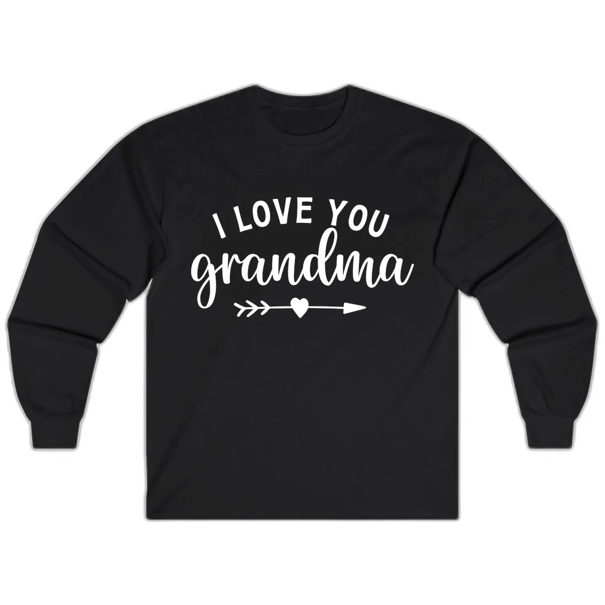 I Love You Grandma Long Sleeve in Black