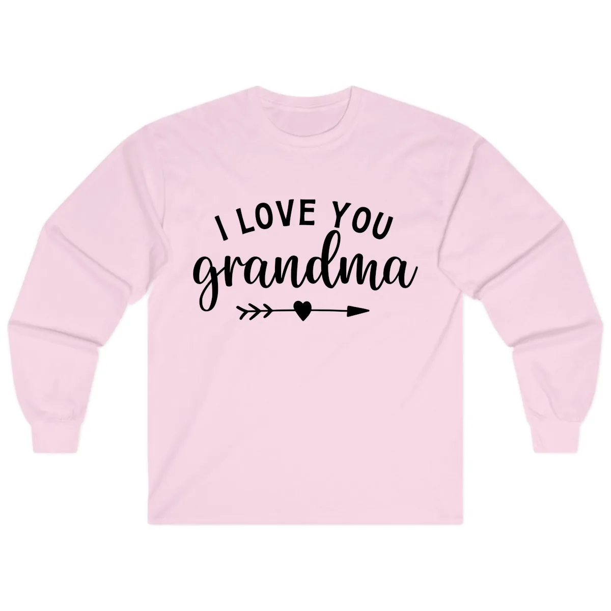 I Love You Grandma Long Sleeve in Light Pink