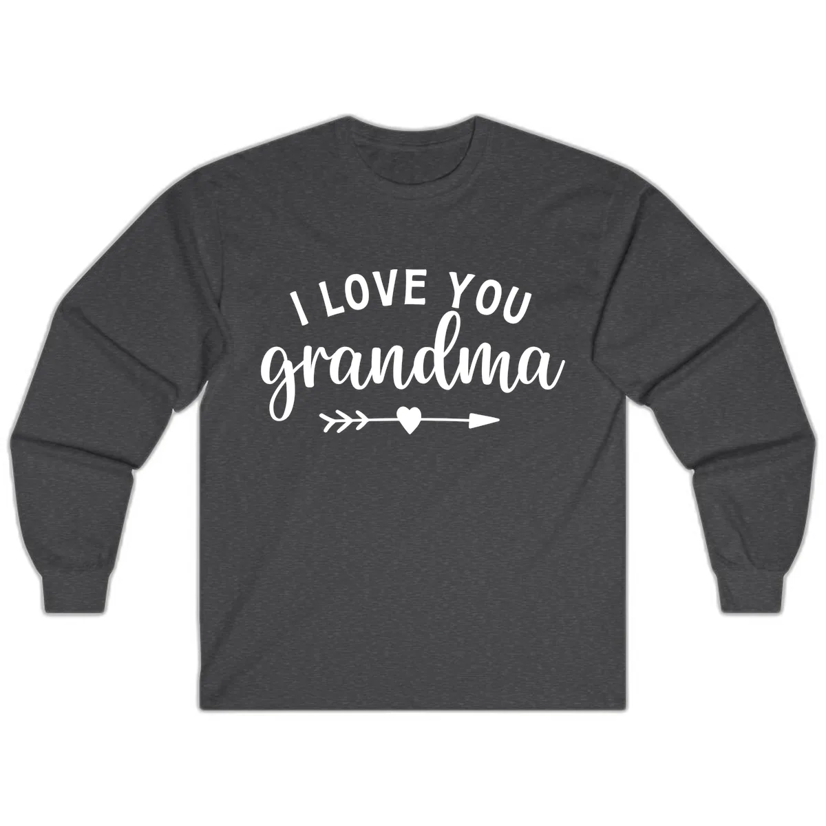 I Love You Grandma Long Sleeve in Dark Heather