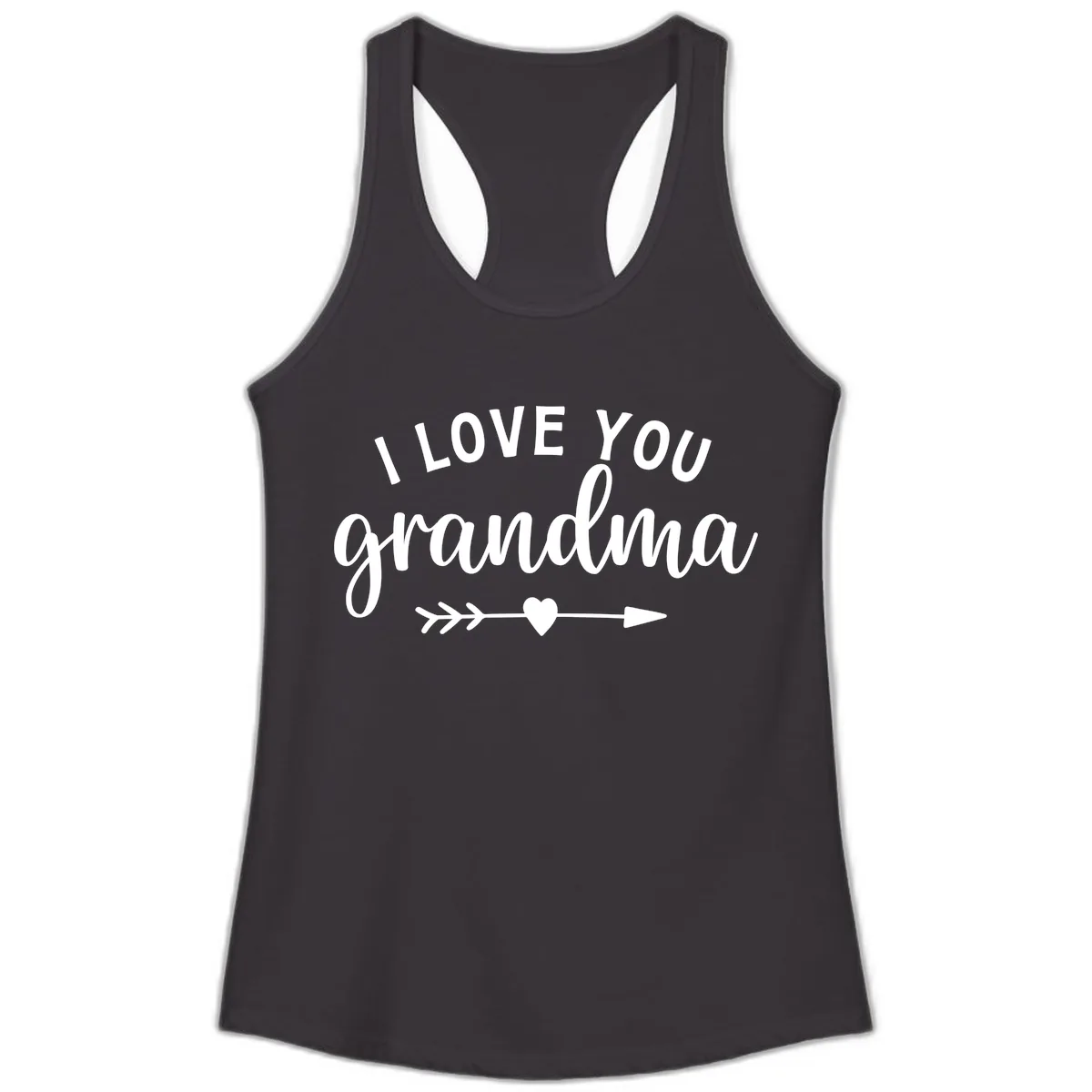 I Love You Grandma Ladies Tank in Black