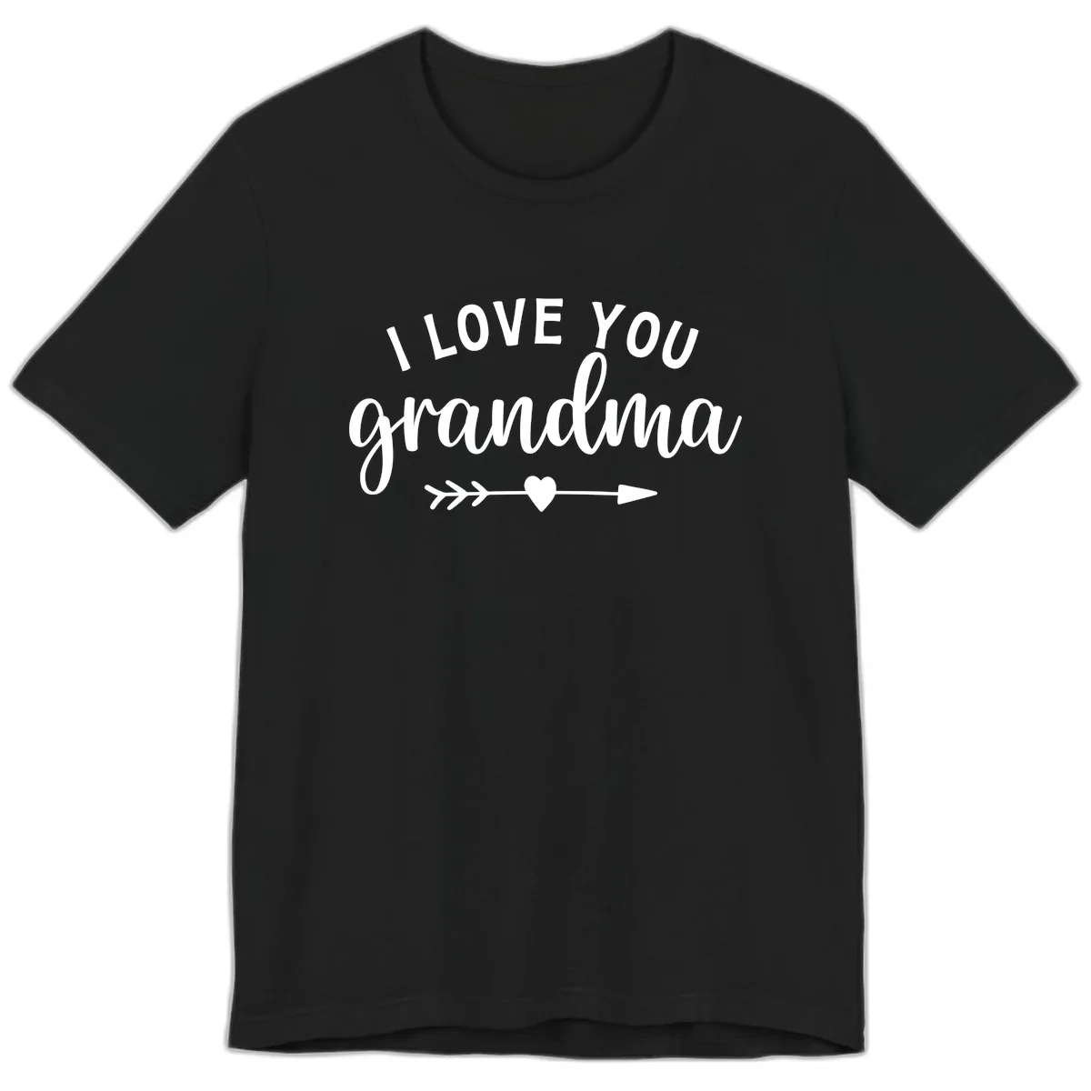 I Love You Grandma Premium T-Shirt in Black