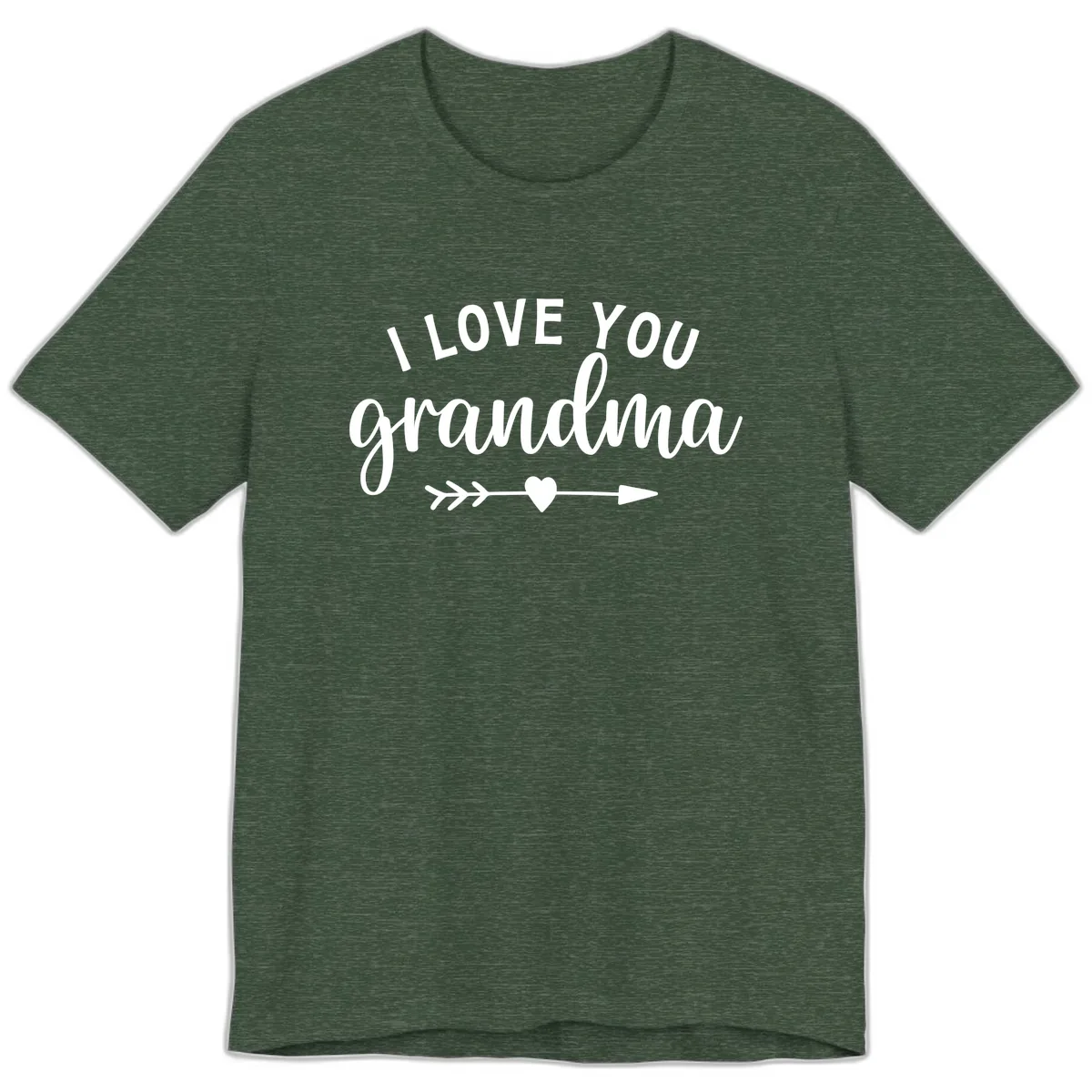 I Love You Grandma Premium T-Shirt in Heather Forest