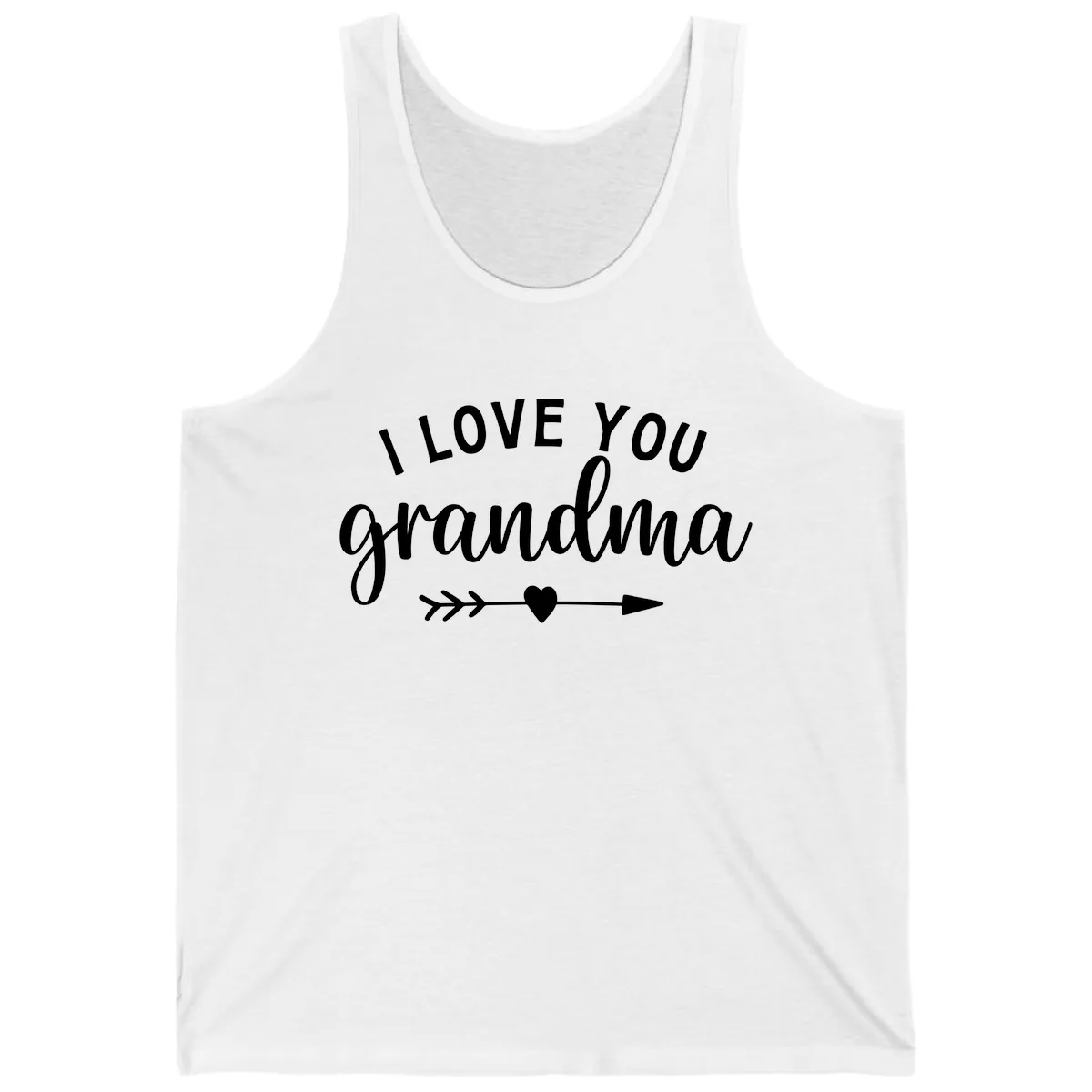 I Love You Grandma Tank in White