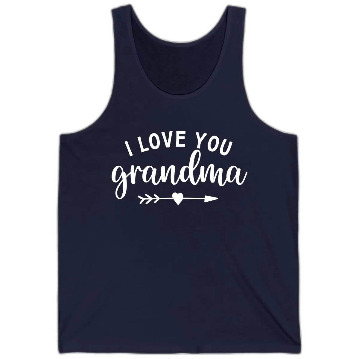 I Love You Grandma Tank in Navy