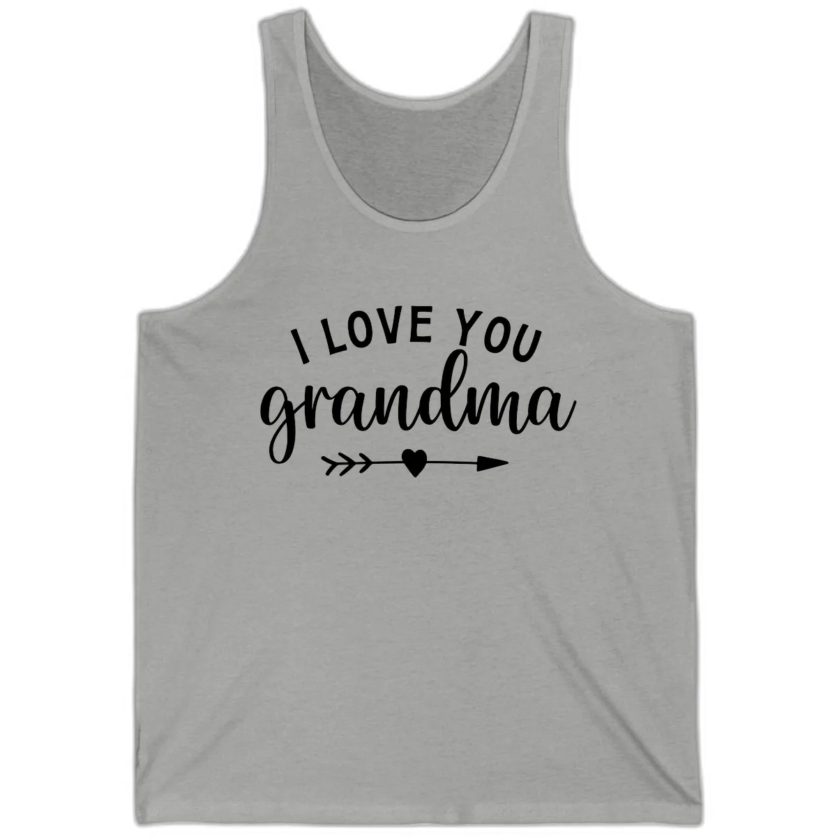 I Love You Grandma Tank in Athletic Heather