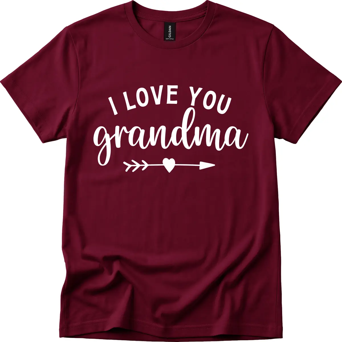I Love You Grandma T-Shirt in Maroon