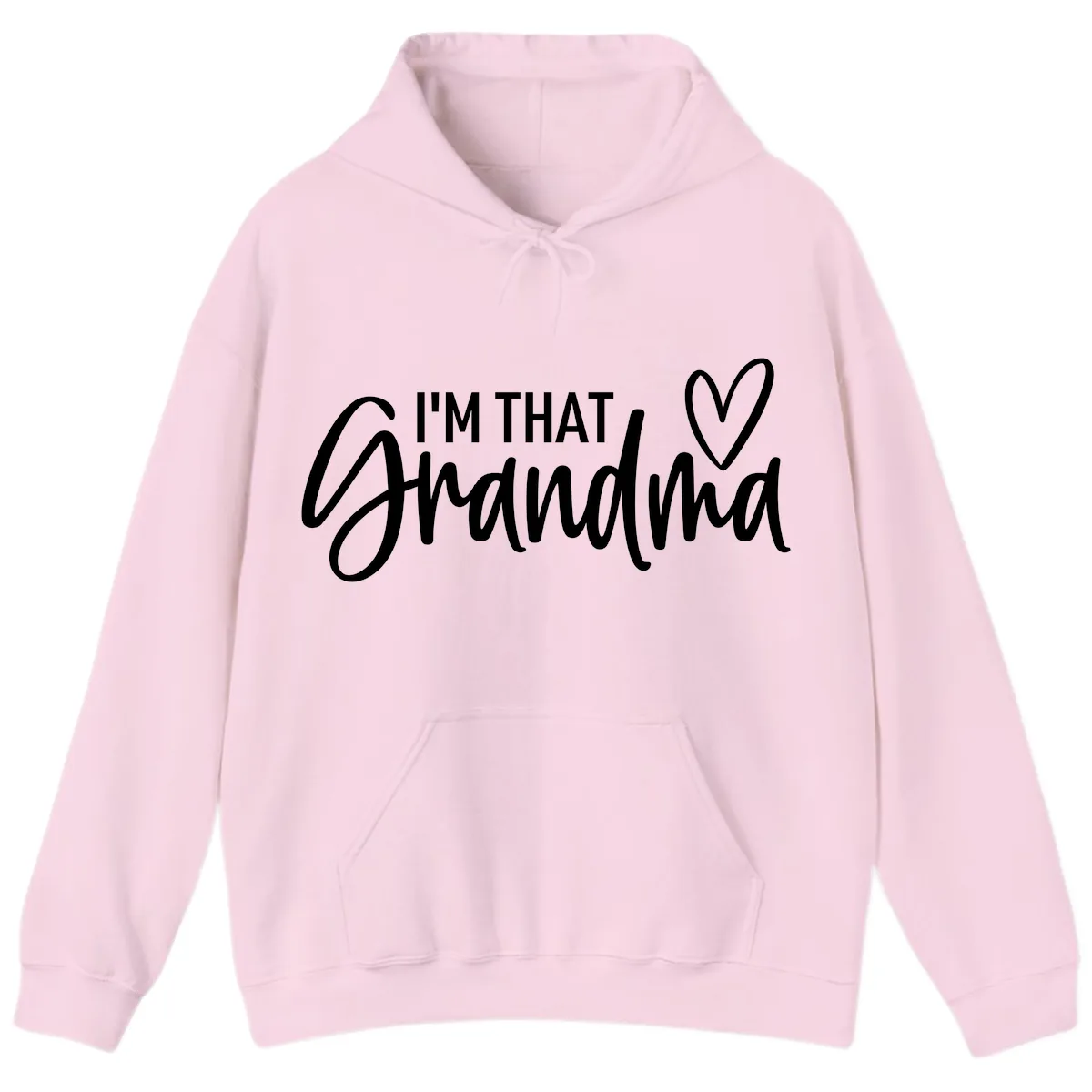 I'm That Grandma Heart Hoodie in Light Pink