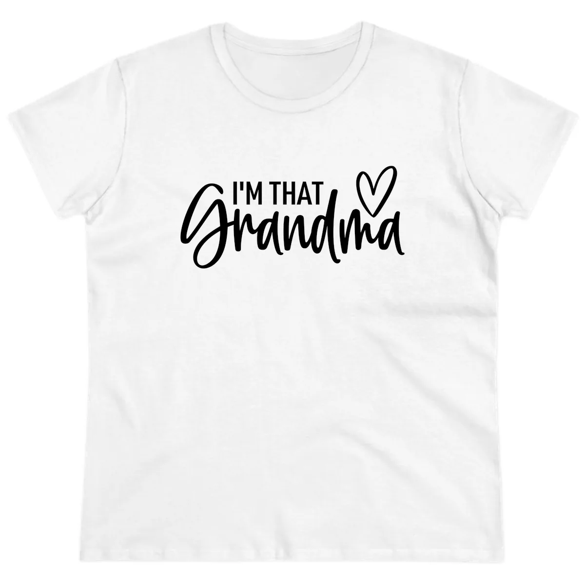 I'm That Grandma Heart Ladies Tee in White