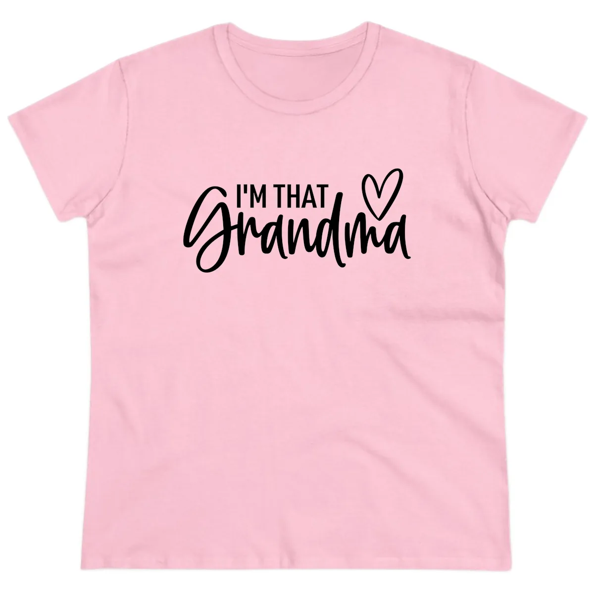 I'm That Grandma Heart Ladies Tee in Light Pink