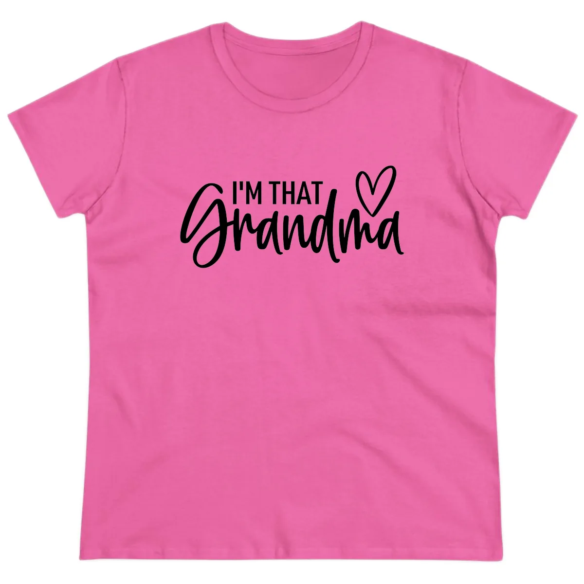 I'm That Grandma Heart Ladies Tee in Azalea