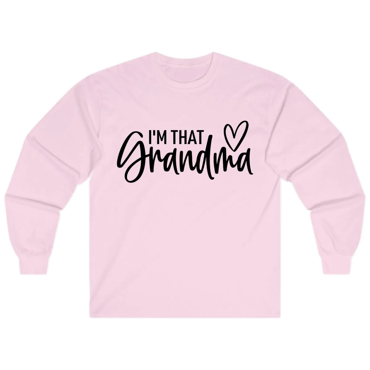 I'm That Grandma Heart Long Sleeve in Light Pink