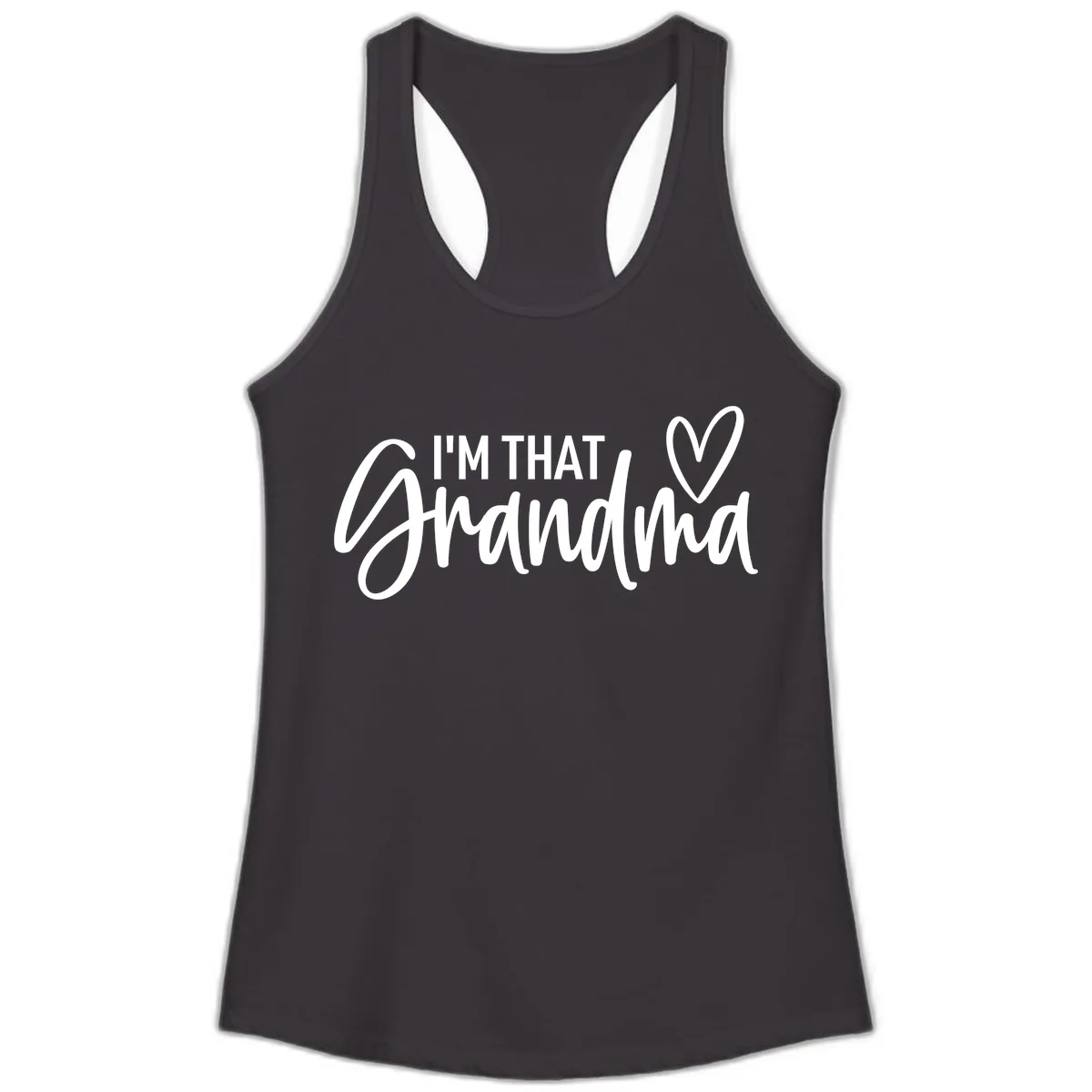 I'm That Grandma Heart Ladies Tank in Black
