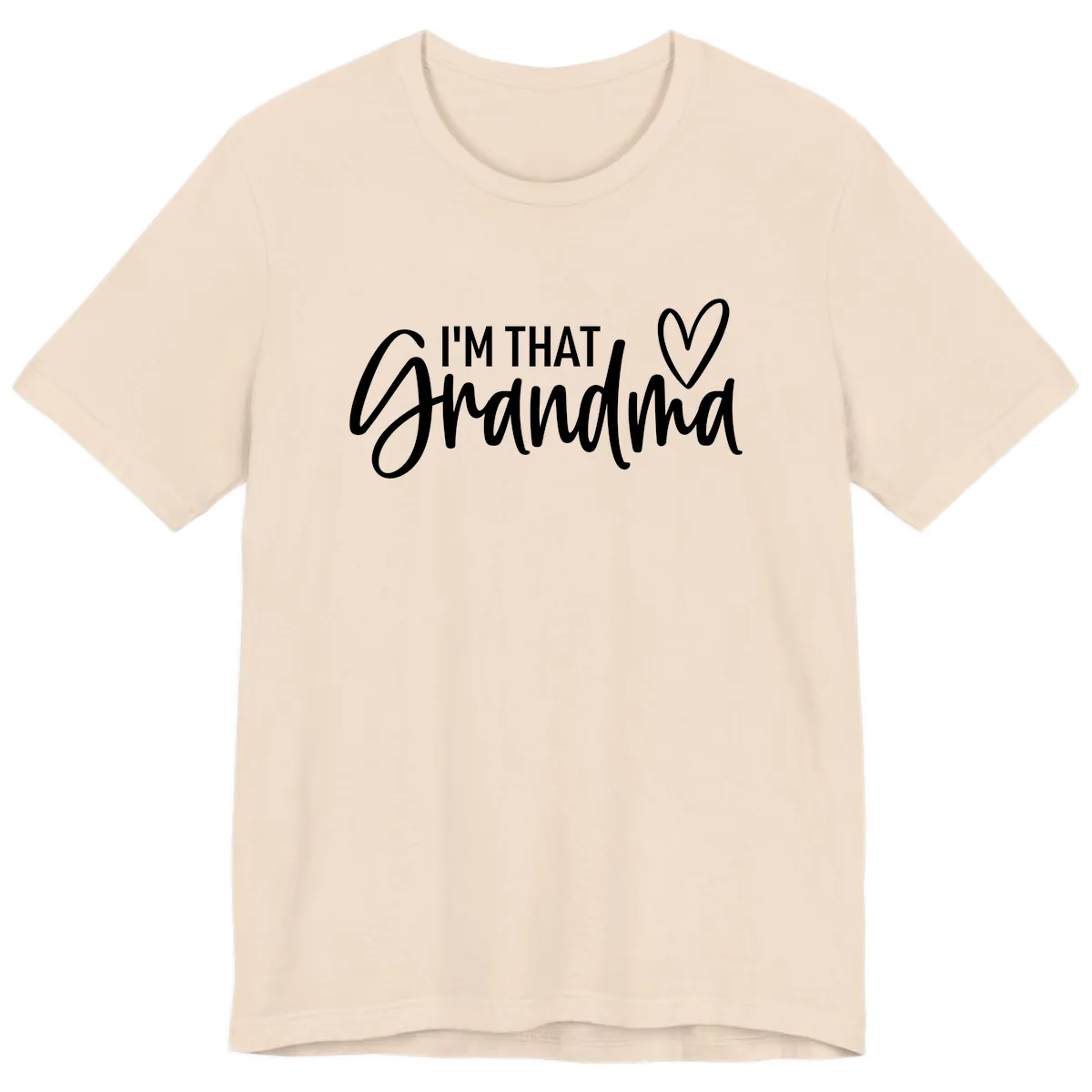 I'm That Grandma Heart Premium T-Shirt in Soft Cream