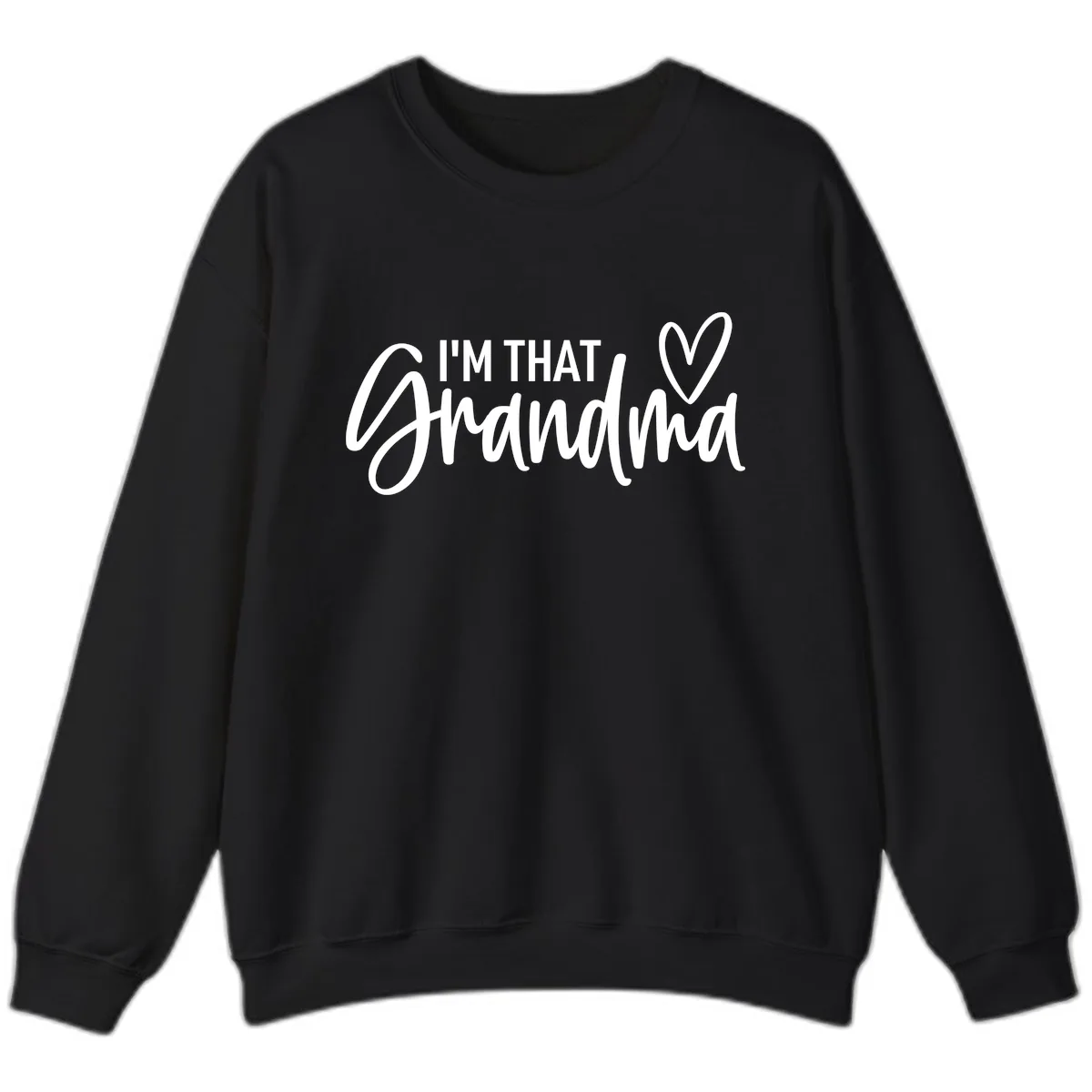 I'm That Grandma Heart Sweatshirt in Black
