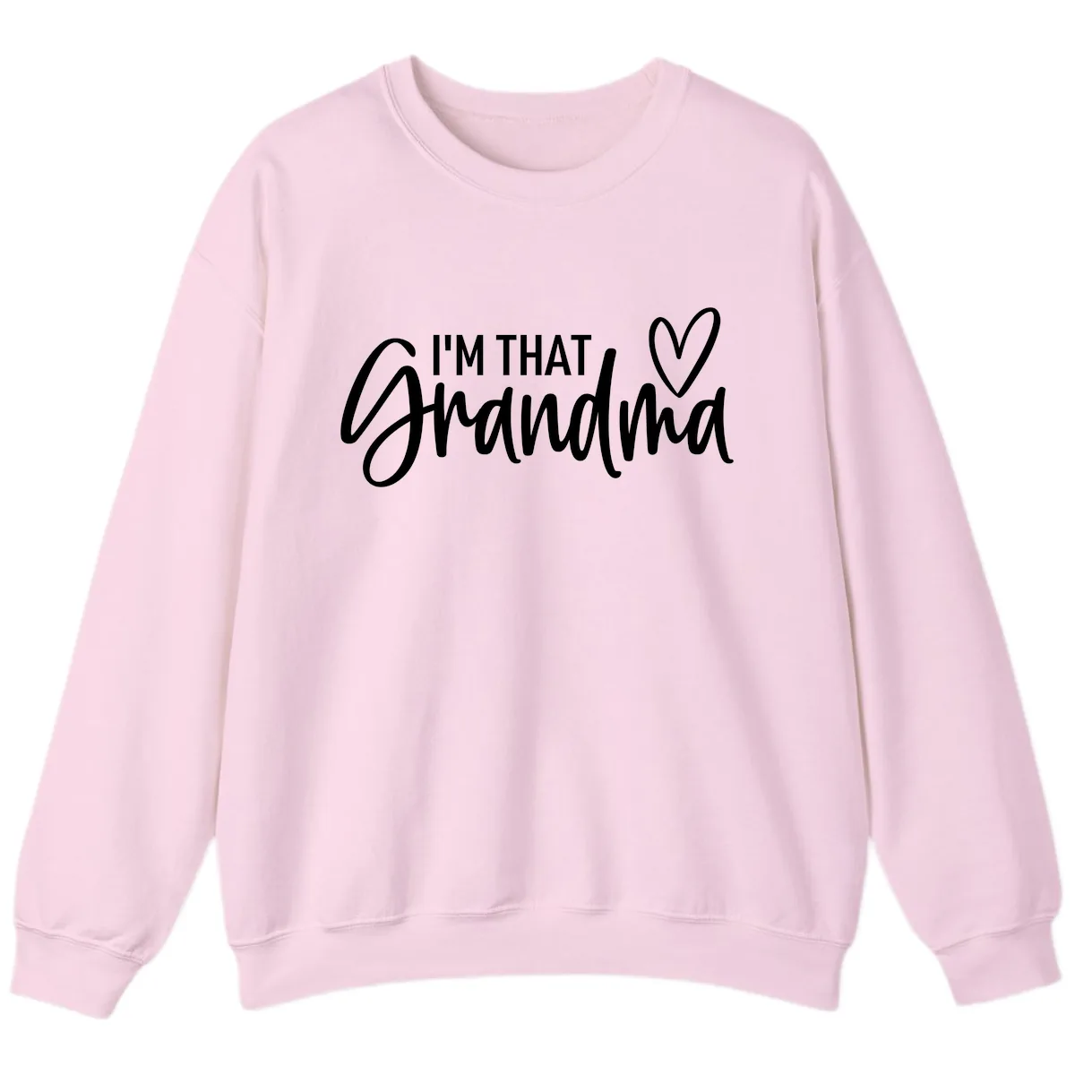 I'm That Grandma Heart Sweatshirt in Light Pink