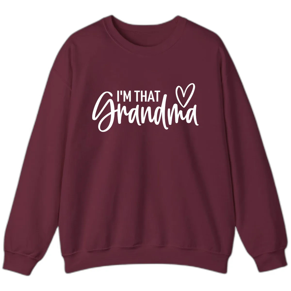 I'm That Grandma Heart Sweatshirt in Maroon