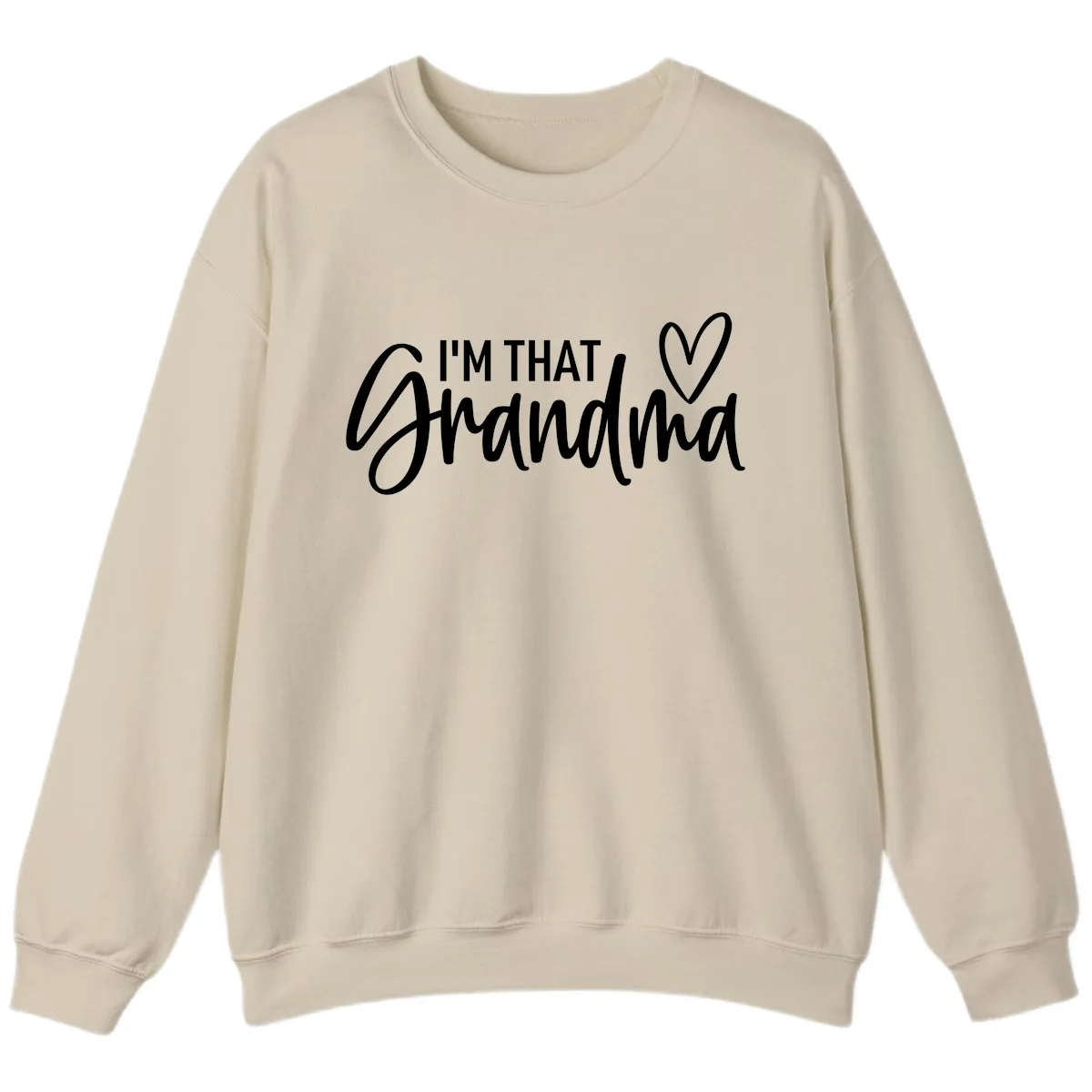 I'm That Grandma Heart Sweatshirt in Sand