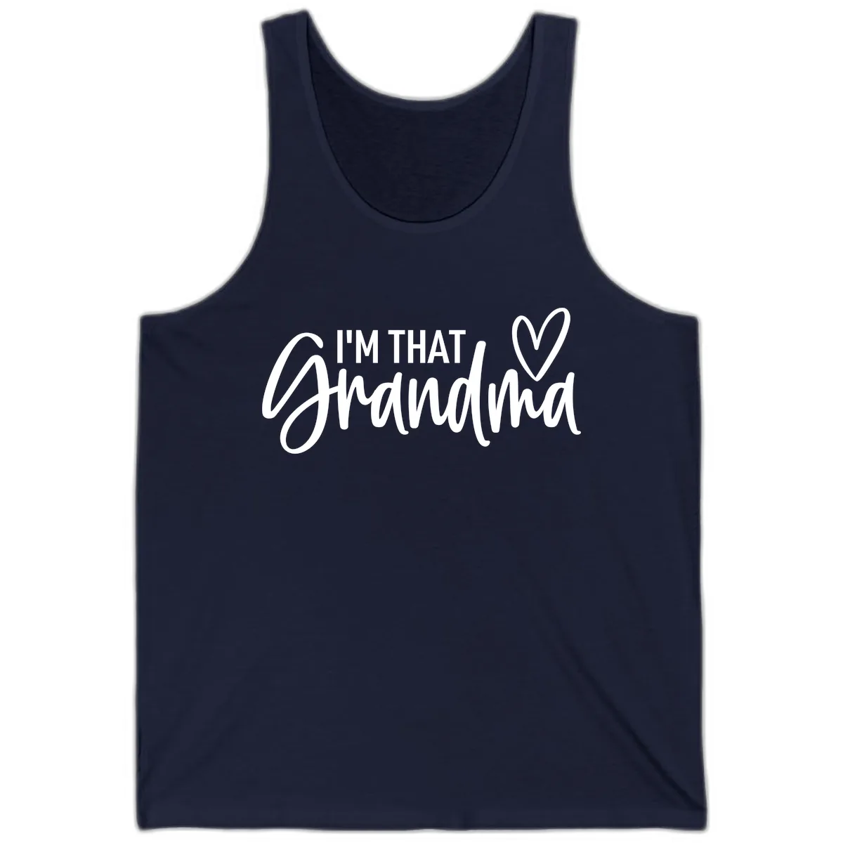 I'm That Grandma Heart Tank in Navy
