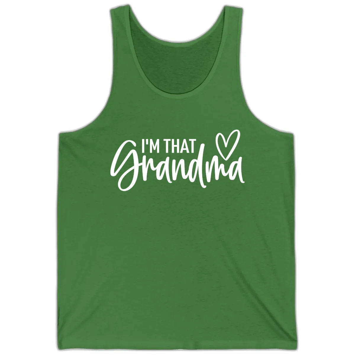 I'm That Grandma Heart Tank in Leaf