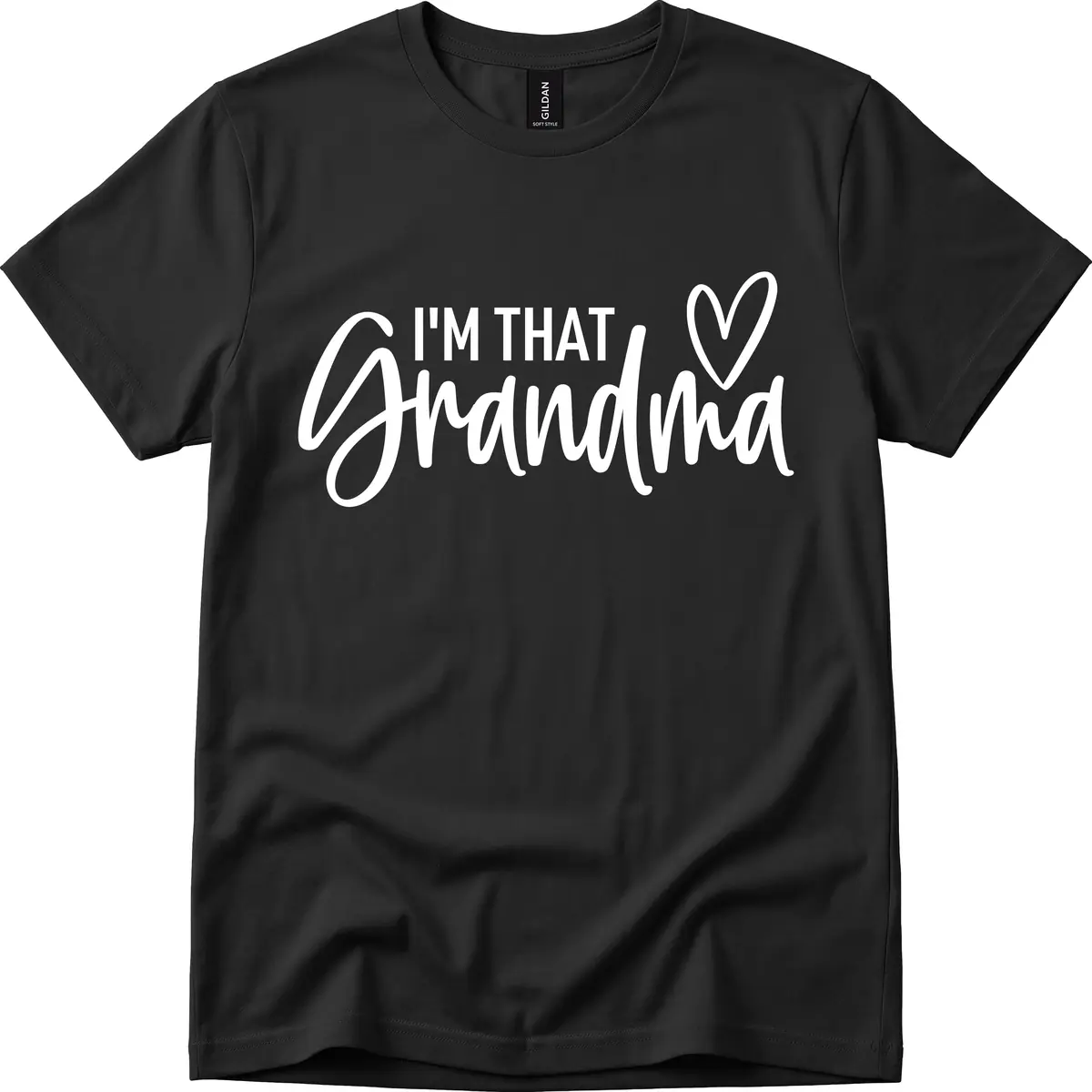 I'm That Grandma Heart T-Shirt in Black