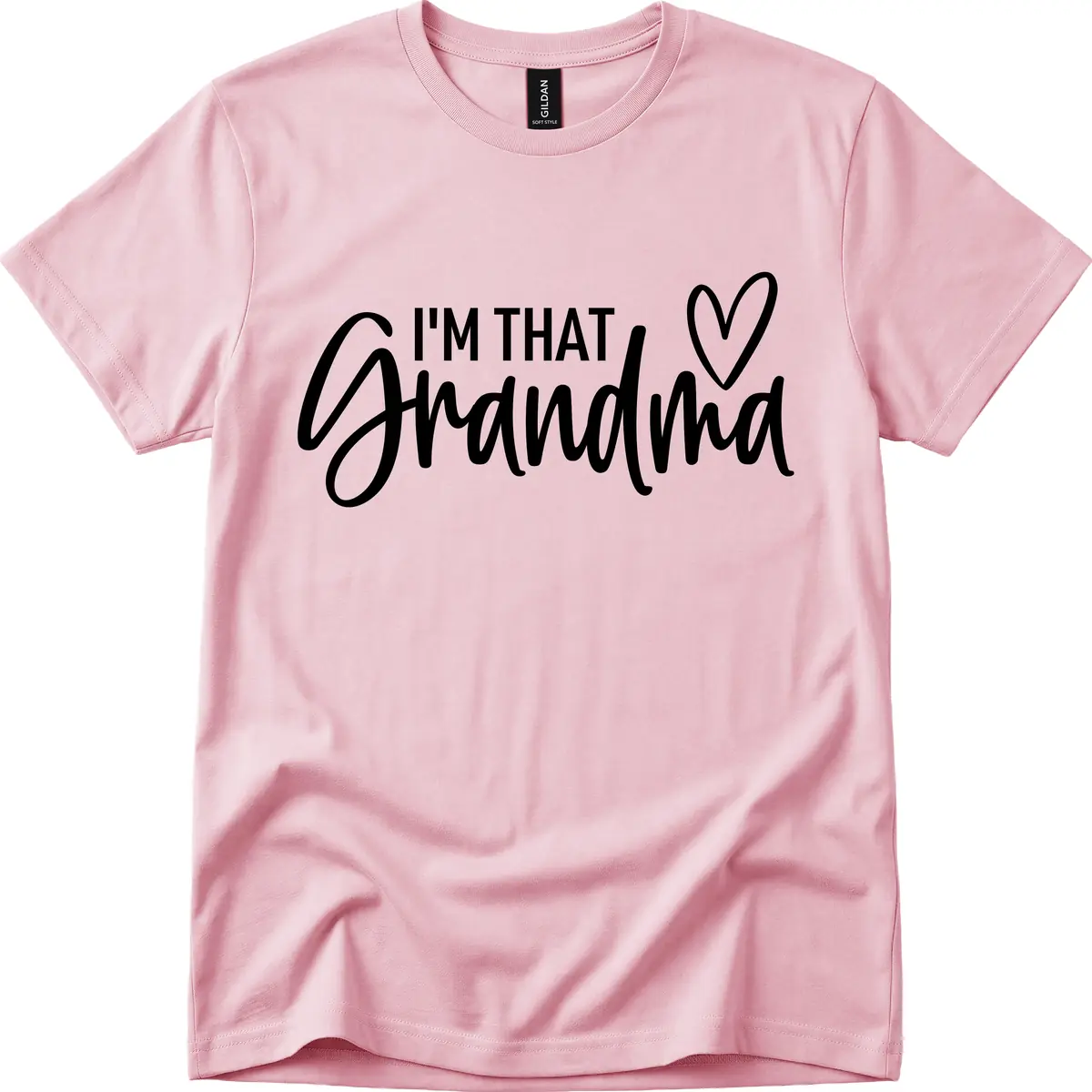 I'm That Grandma Heart T-Shirt in Light Pink