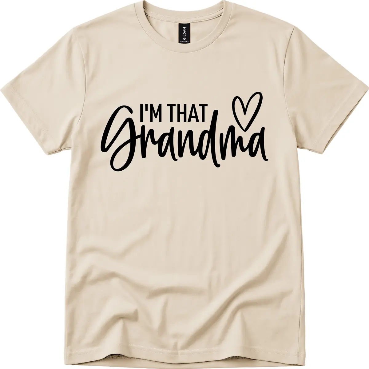 I'm That Grandma Heart T-Shirt in Sand