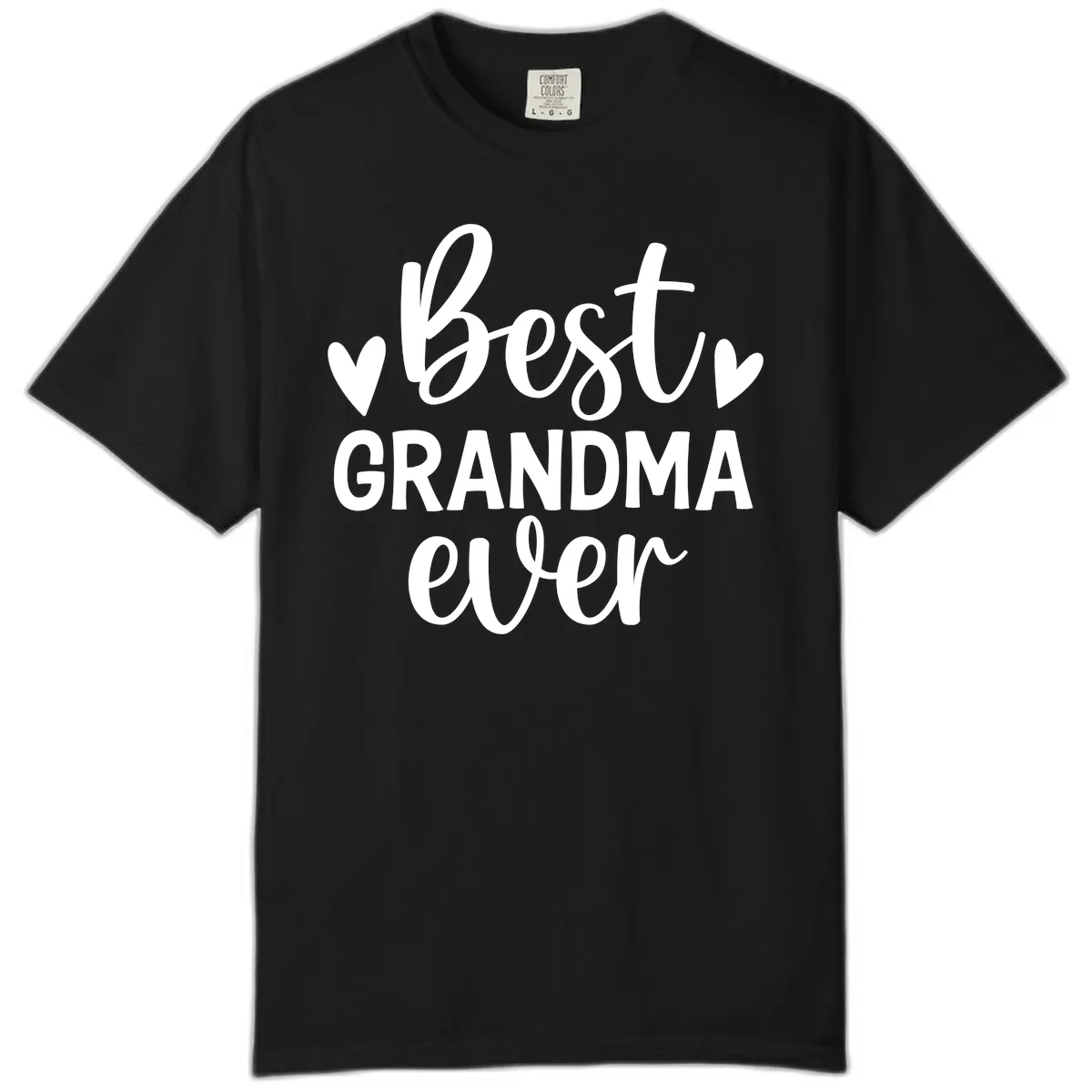 Best Grandma Ever Typography Design Comfort Color in Black