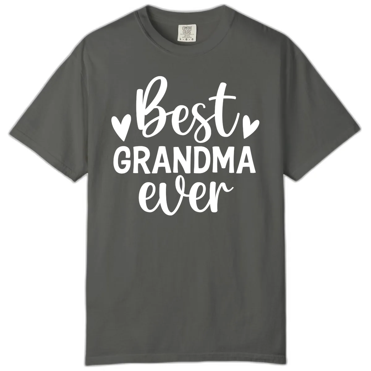 Best Grandma Ever Typography Design Comfort Color in Pepper