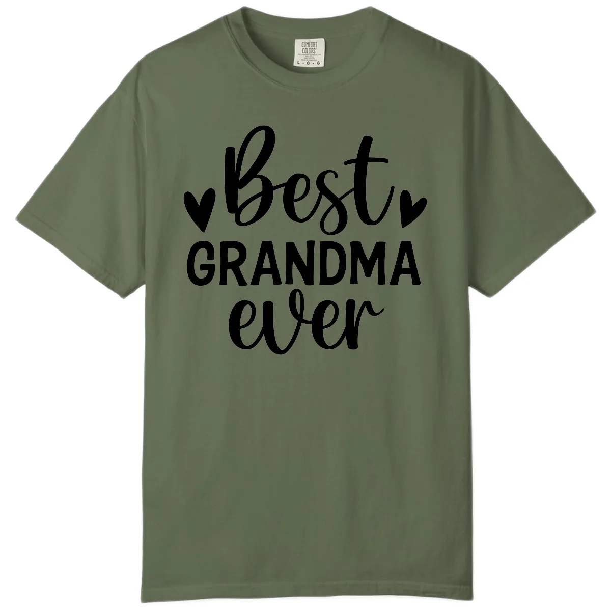 Best Grandma Ever Typography Design Comfort Color in Sage