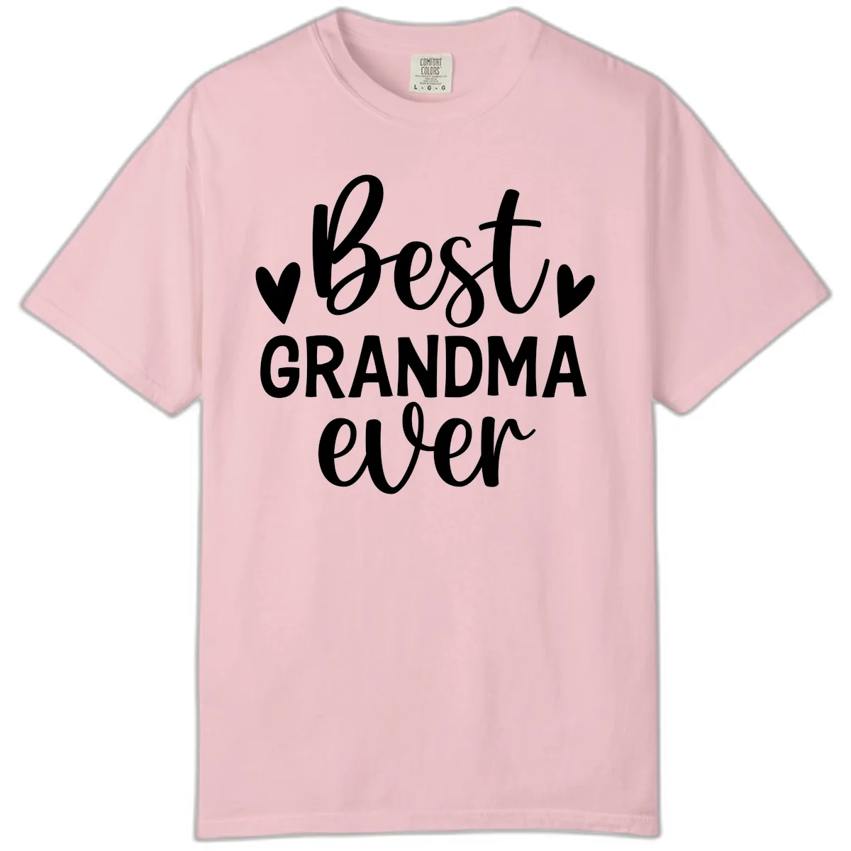 Best Grandma Ever Typography Design Comfort Color in Blossom