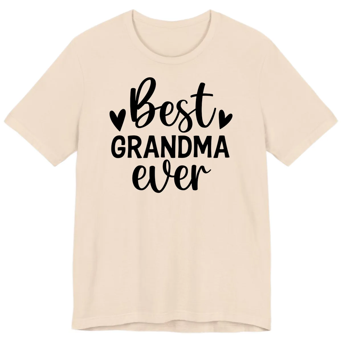 Best Grandma Ever Typography Design Premium T-Shirt in Soft Cream