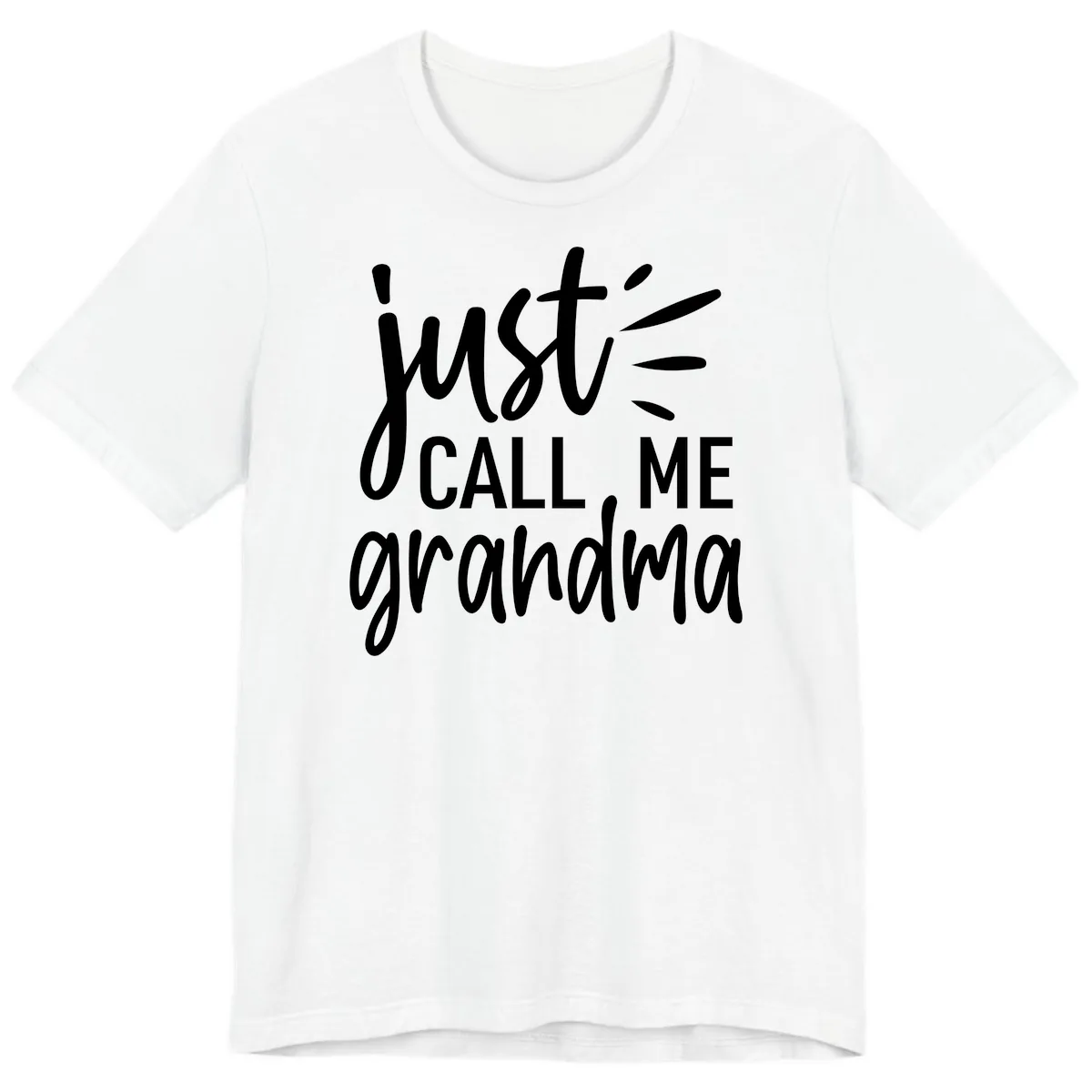 Just Call Me Grandma Typography Premium T-Shirt in White