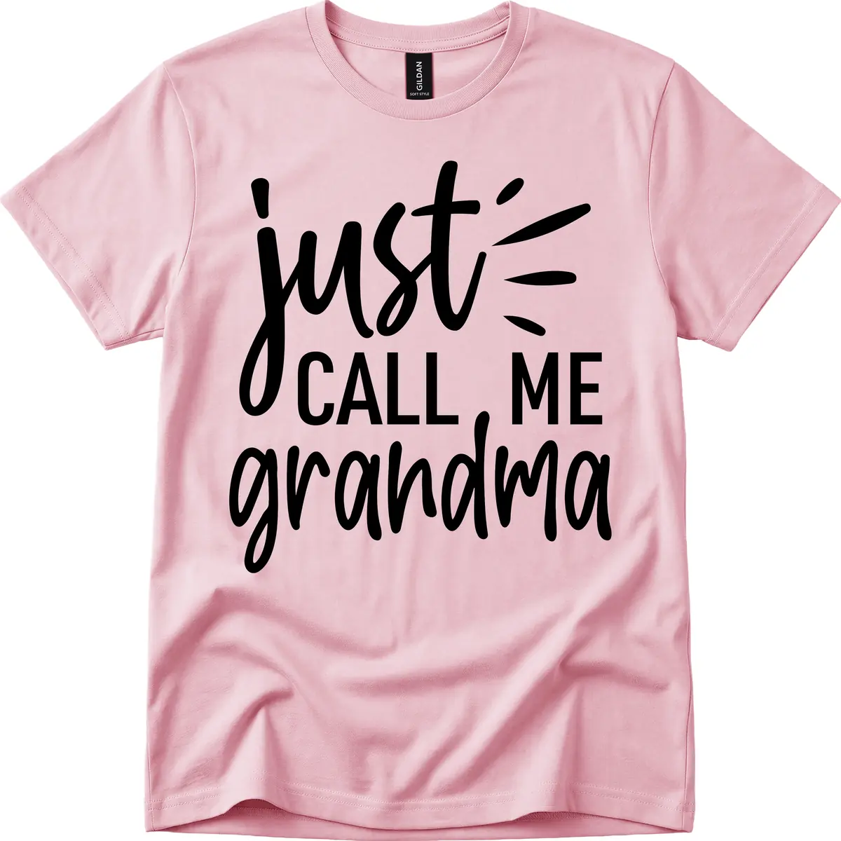 Just Call Me Grandma Typography T-Shirt in Light Pink