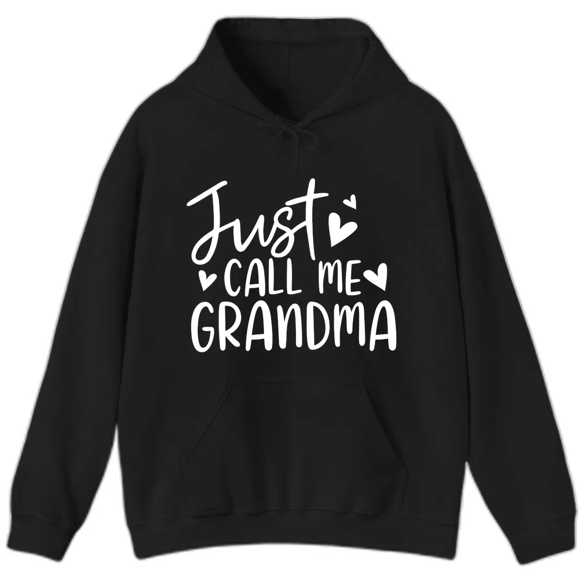Just Call Me Grandma Hoodie in Black