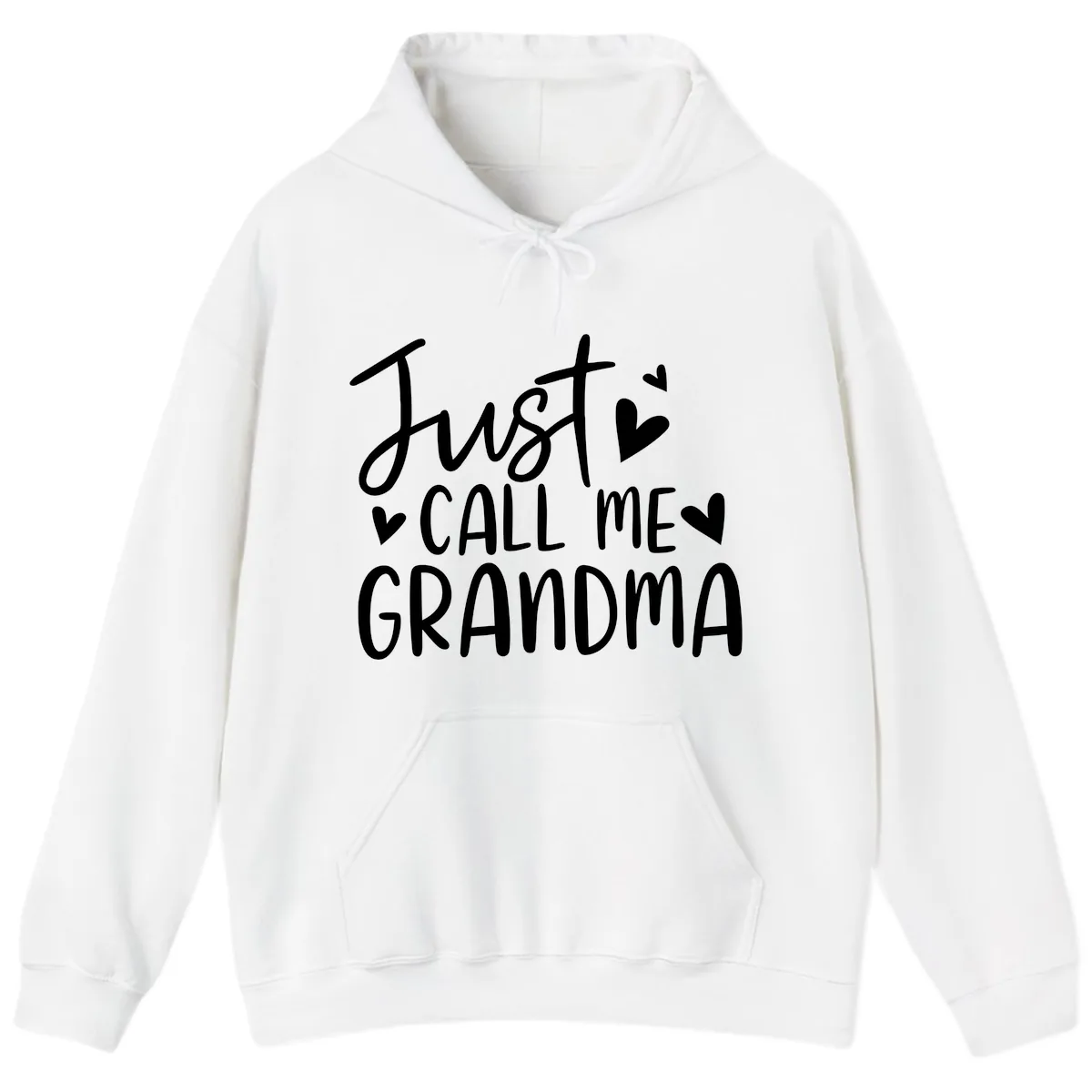 Just Call Me Grandma Hoodie in White