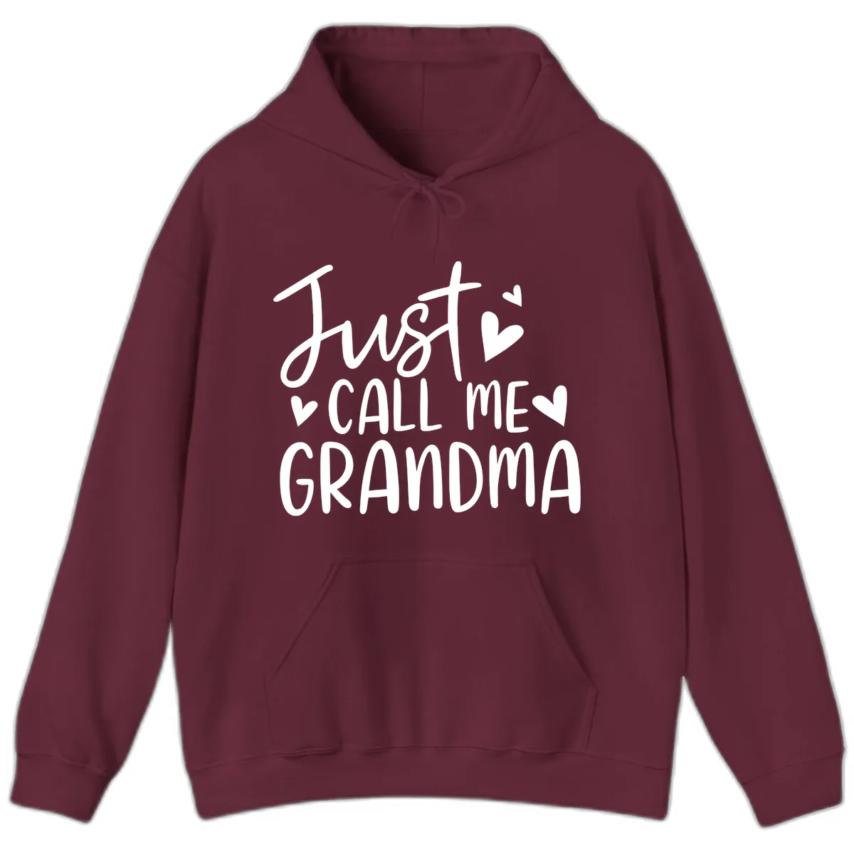 Just Call Me Grandma Hoodie in Maroon
