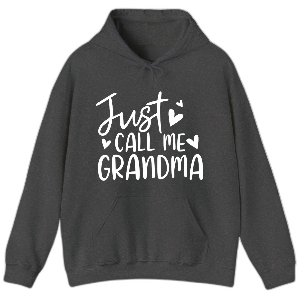 Just Call Me Grandma Hoodie in Dark Heather
