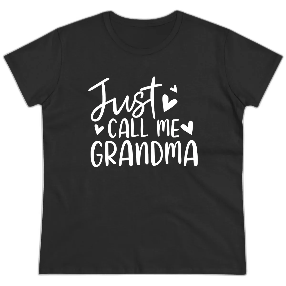 Just Call Me Grandma Ladies Tee in Black