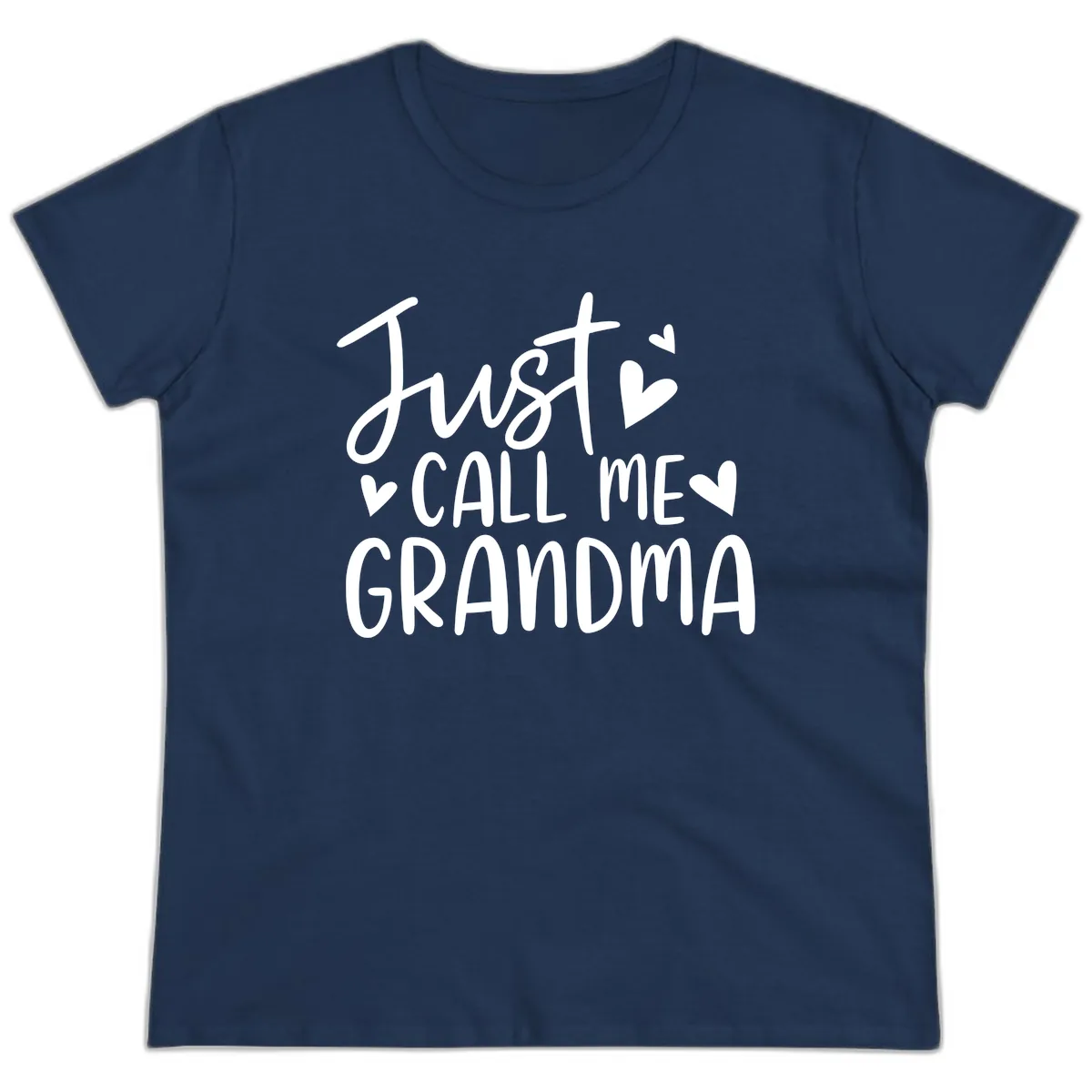 Just Call Me Grandma Ladies Tee in Navy