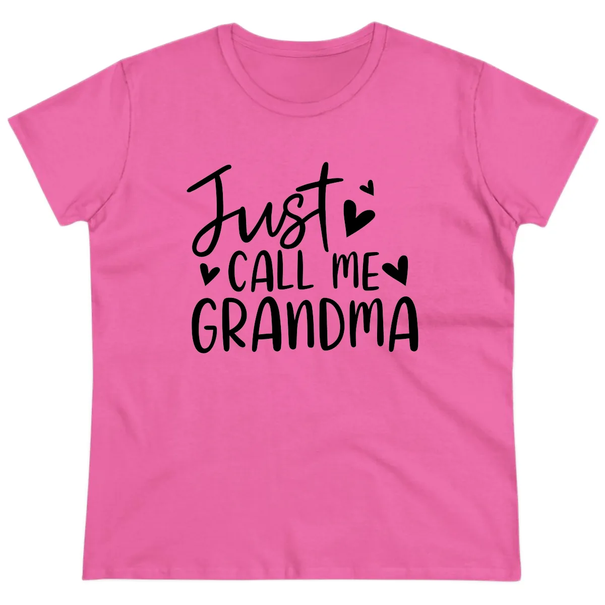 Just Call Me Grandma Ladies Tee in Azalea